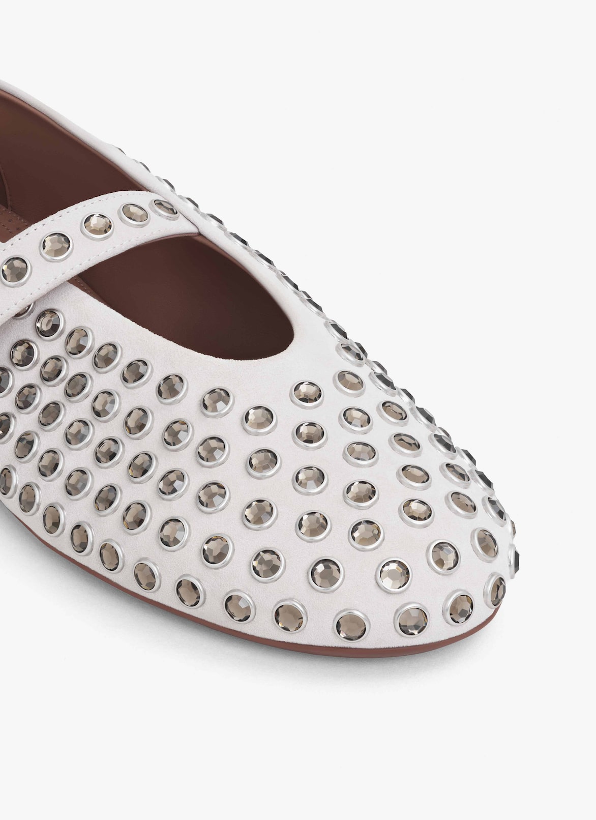 STRASS BALLET FLATS ALAÏA GRAY STRASS BALLET FLATS